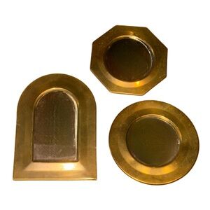 vintage small gold mirrors